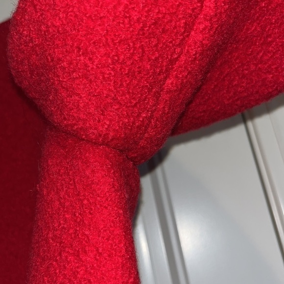 VINTAGE lands end classic red wool cardigan sweater size 10 granny Grandmacore - Picture 10 of 11